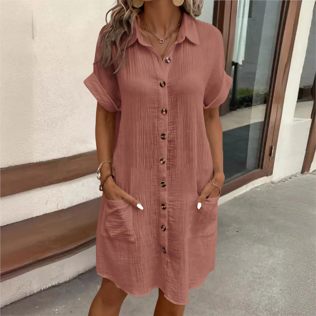 Miranda™ - Letnia sukienka z dekoltem V i guzikami