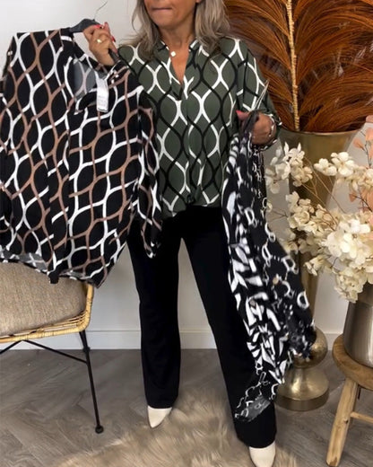 Noor – Bluzka z graficznym nadrukiem