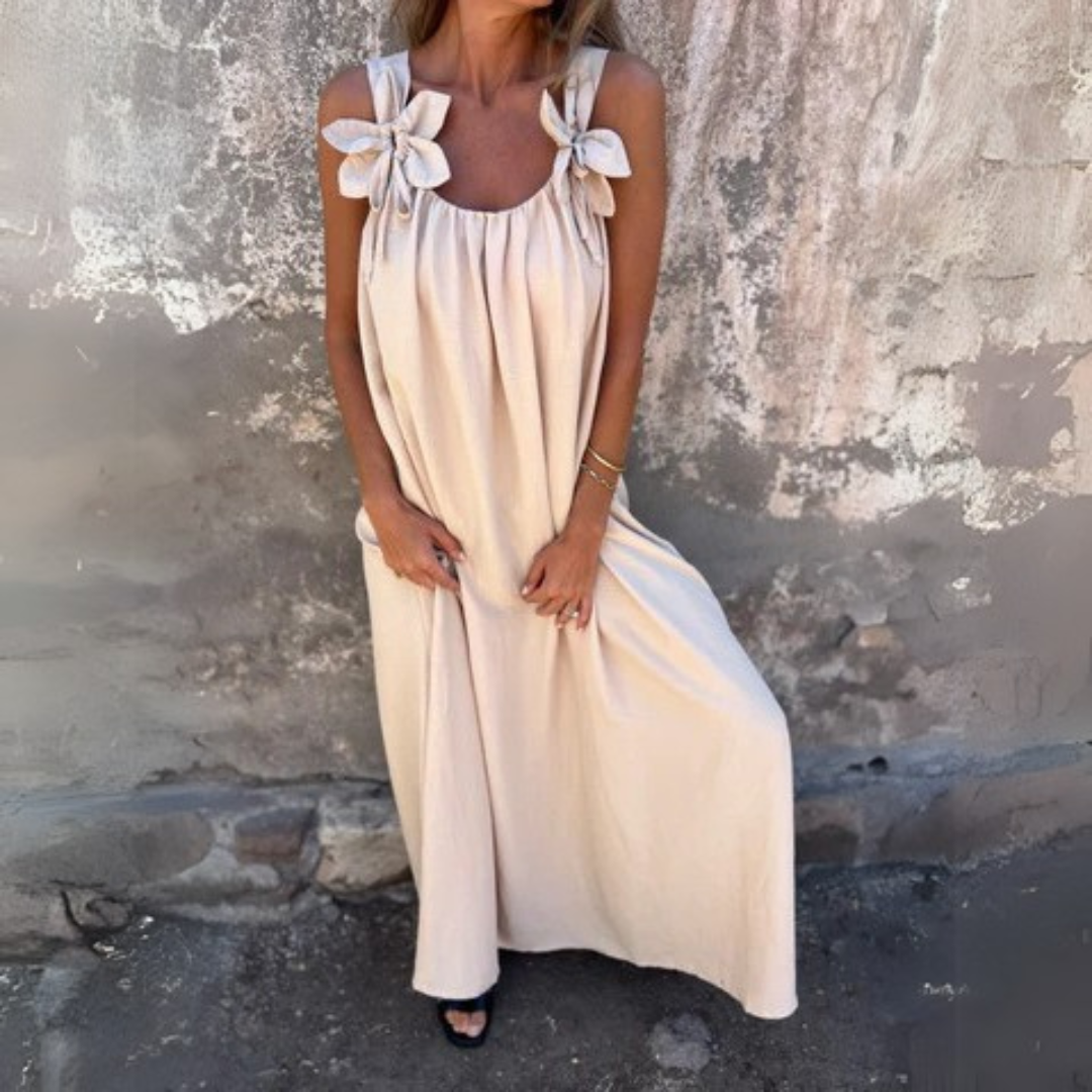 Stella | Elegantiška vasarinė suknelė su U- iškirpte