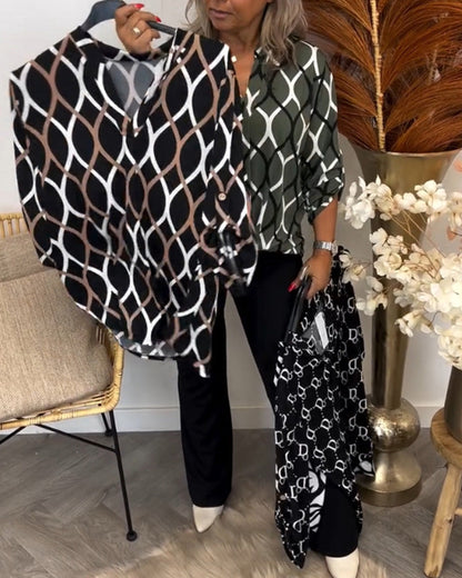 Noor – Bluzka z graficznym nadrukiem