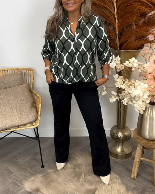 Noor – Bluzka z graficznym nadrukiem