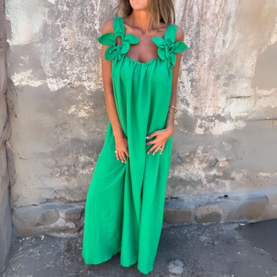 Stella | Elegantiška vasarinė suknelė su U- iškirpte