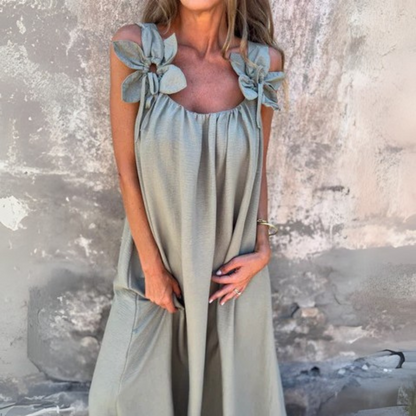 Stella | Elegantiška vasarinė suknelė su U- iškirpte