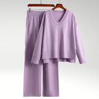 Dagmara | Zestaw Dwa Części Luxe z Dekoltem w Serek