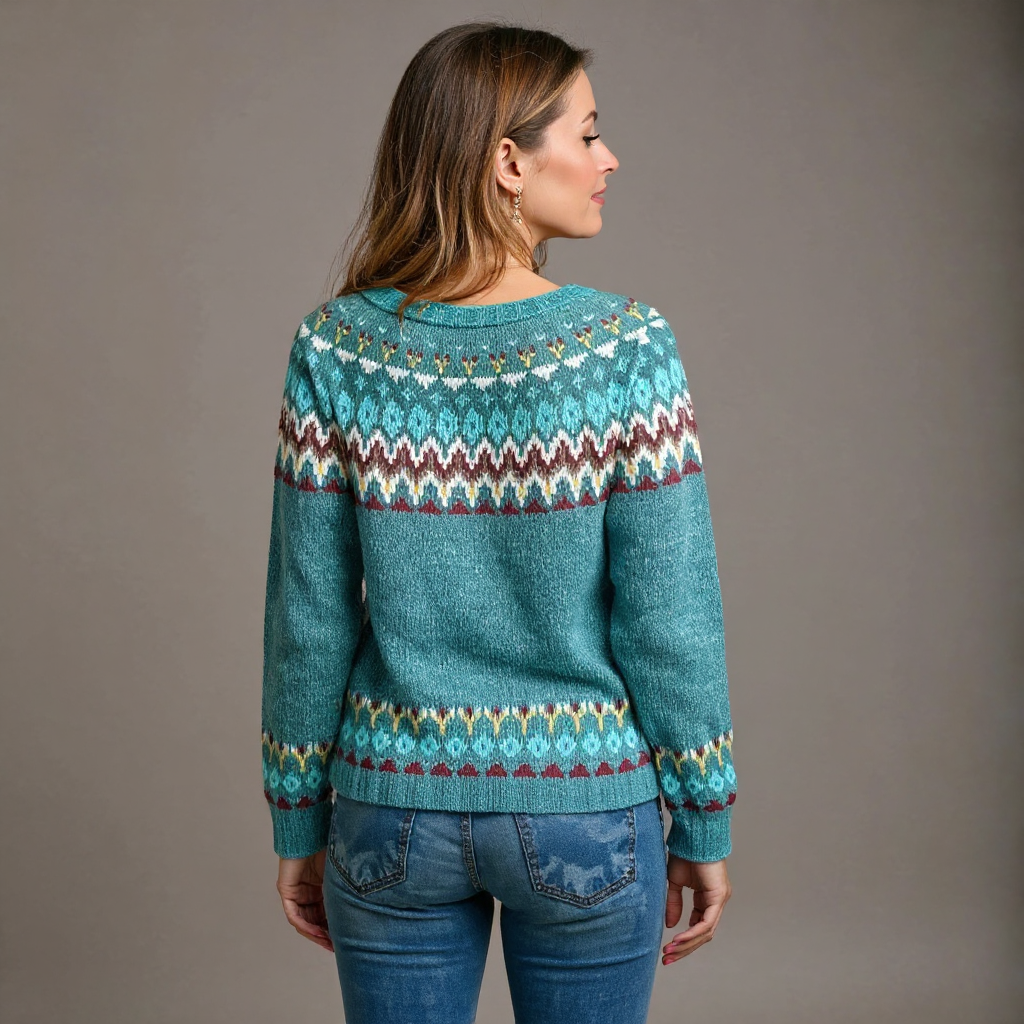 Sofia | Vintage Islandzki Sweter z Wełny